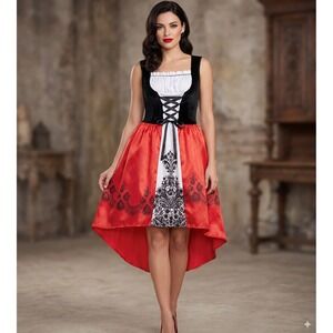 Little Red Riding Hood costume Dress Women's Size XL -milkmaid, renaissance